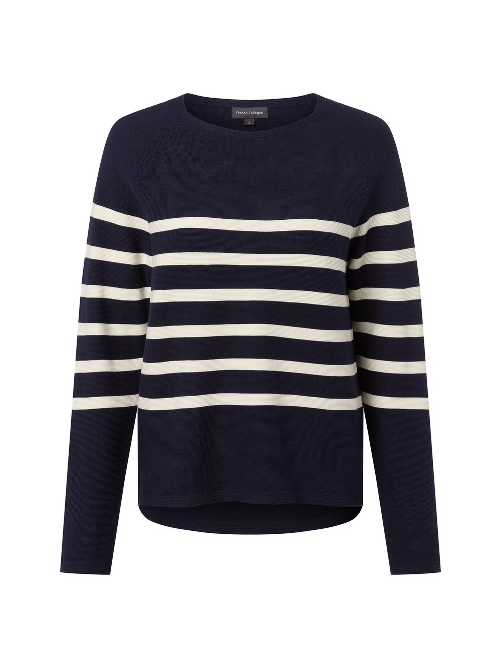 Franco Callegari Pullover Damen Baumwolle blau gestreift, XXL