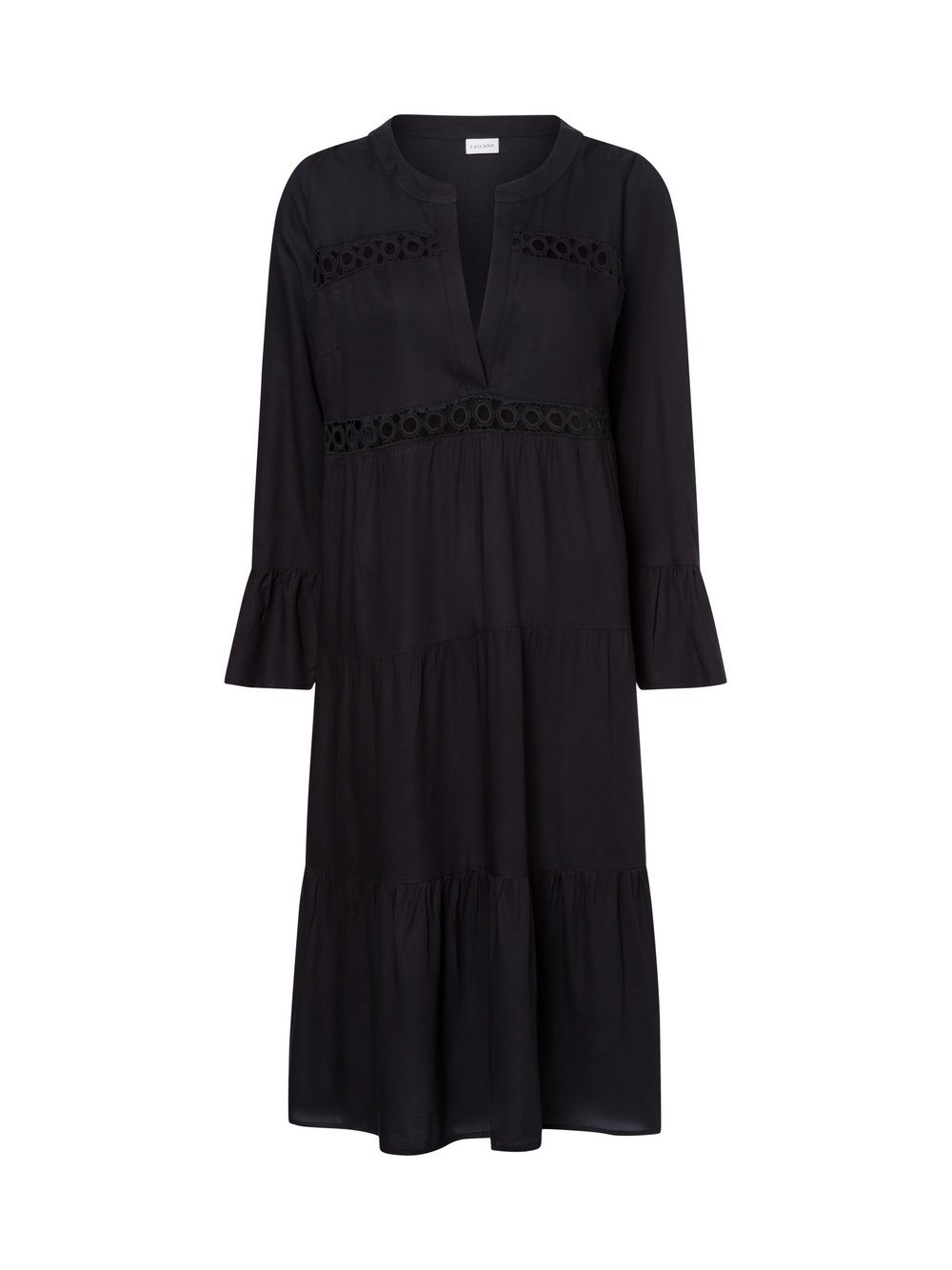 Lascana Strandkleid Damen Viskose schwarz, 36/38