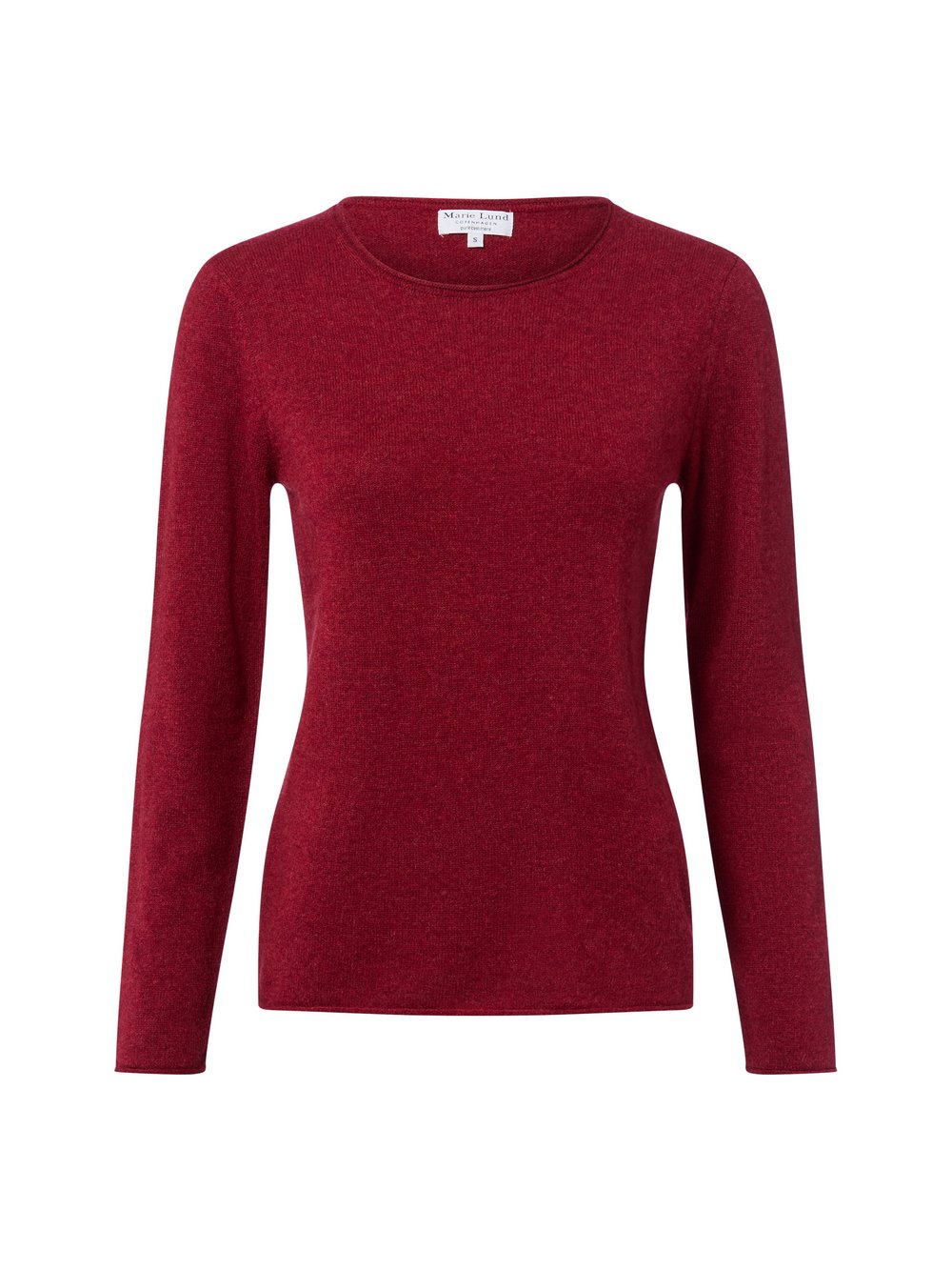 Marie Lund Pure Cashmere Pullover Damen Feinstrick rot meliert, S