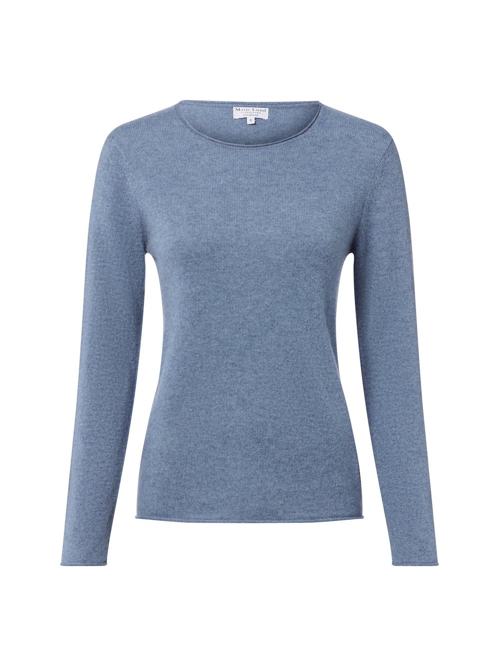 Marie Lund Pure Cashmere Pullover Damen Feinstrick blau meliert, M