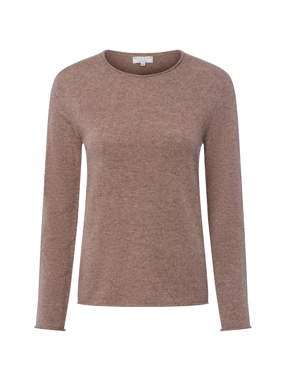 Marie Lund Pure Cashmere Pullover Damen Feinstrick braun meliert, S
