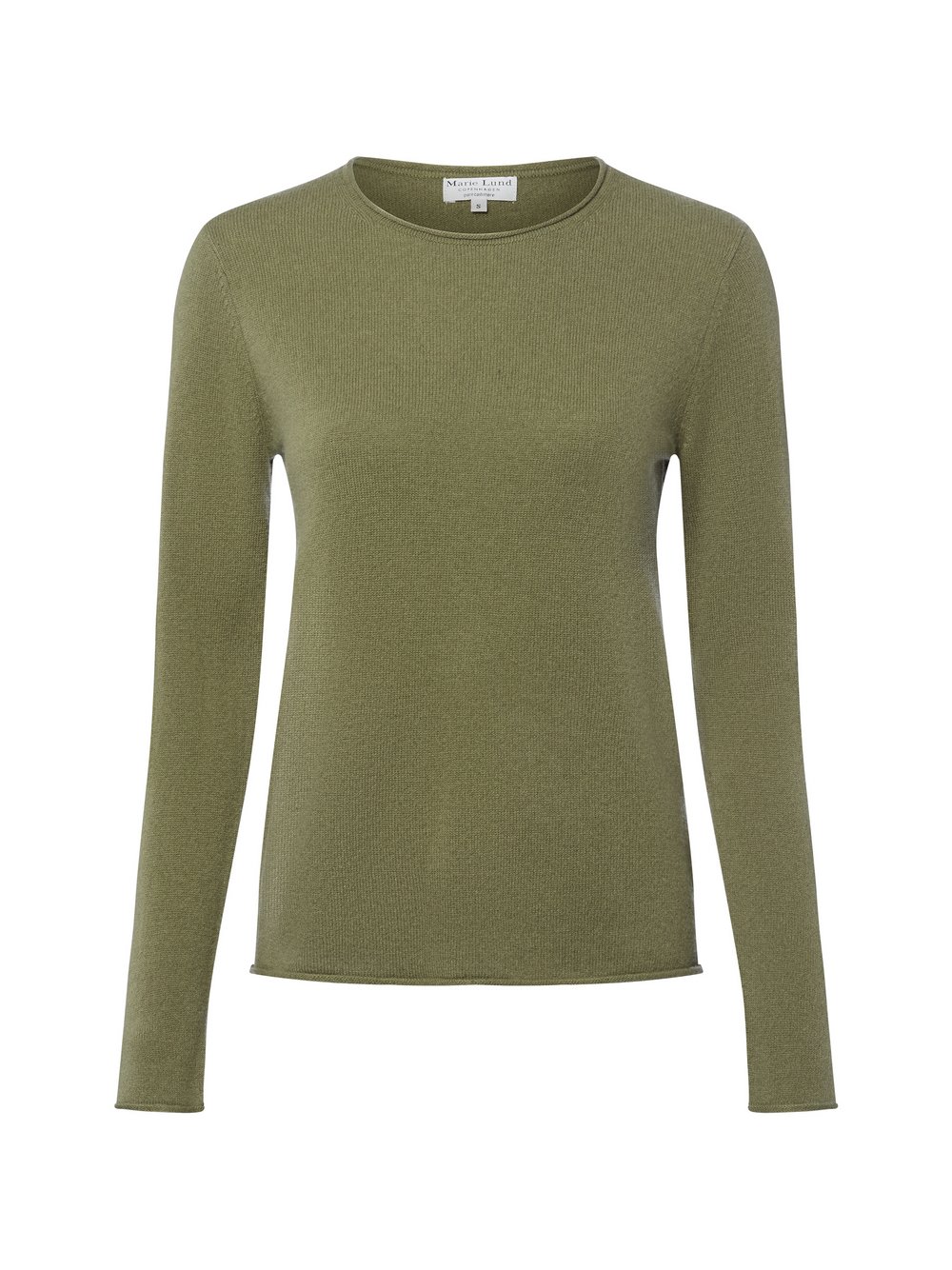 Marie Lund Pure Cashmere Pullover Damen Feinstrick grün, S