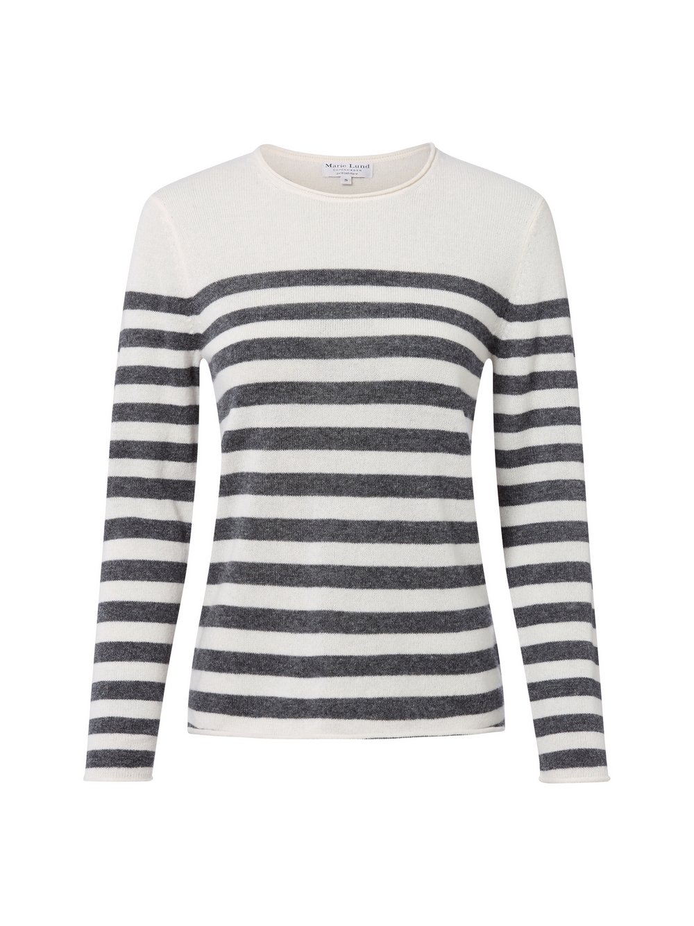 Marie Lund Pure Cashmere Pullover Damen Feinstrick mehrfarbig gestreift, M