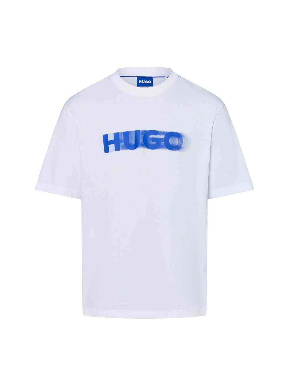 HUGO BLUE T-Shirt Herren Baumwolle weiß bedruckt, XL