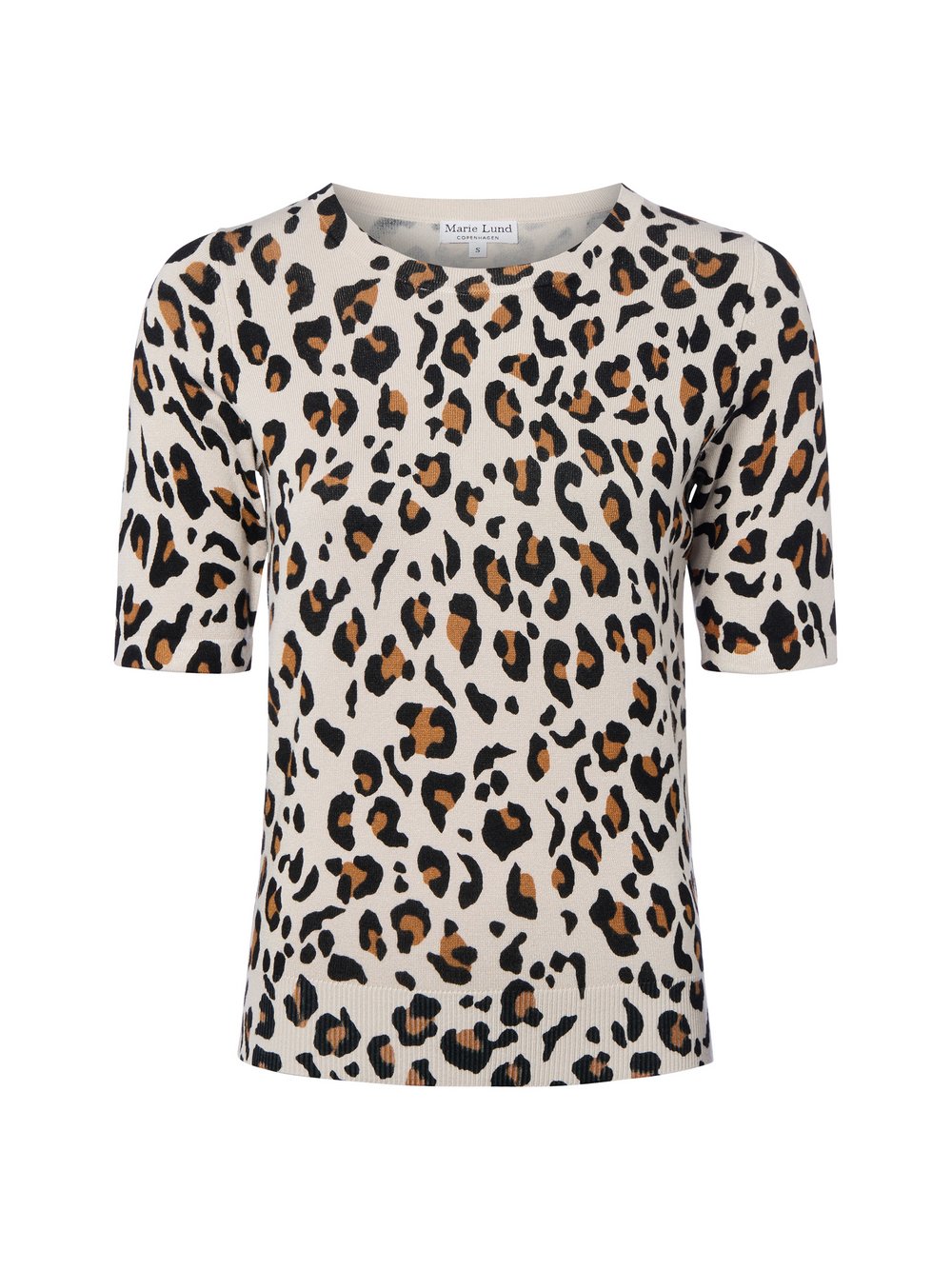Marie Lund Halbarm-Pullover Damen Viskose mehrfarbig gemustert, L