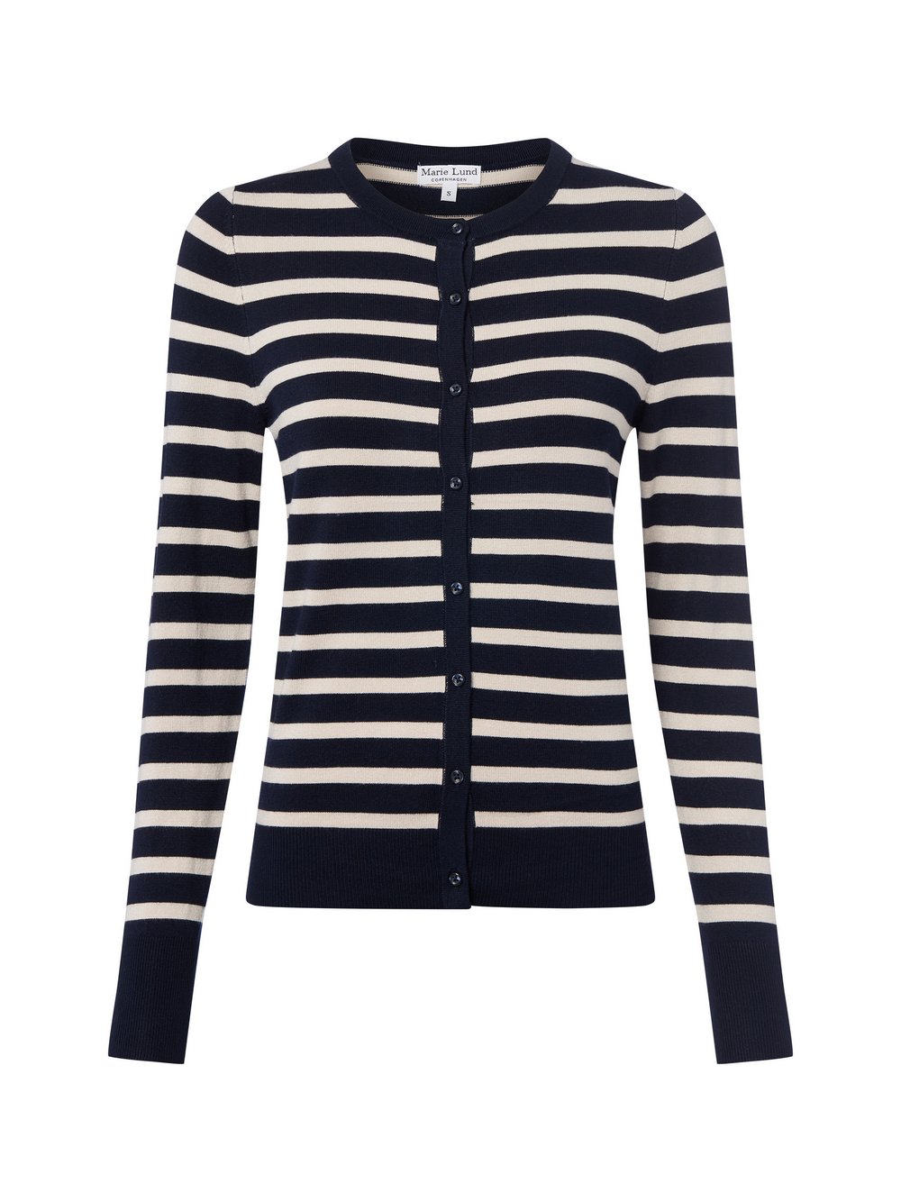 Marie Lund Strickjacke Damen Viskose blau gestreift, XXXL