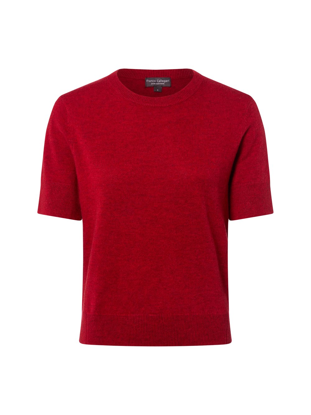Franco Callegari Pure Cashmere Strickshirt Damen Feinstrick rot meliert, S
