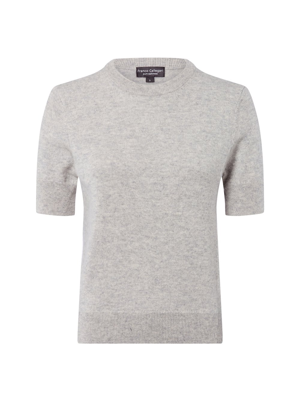 Franco Callegari Pure Cashmere Strickshirt Damen Feinstrick grau meliert, S