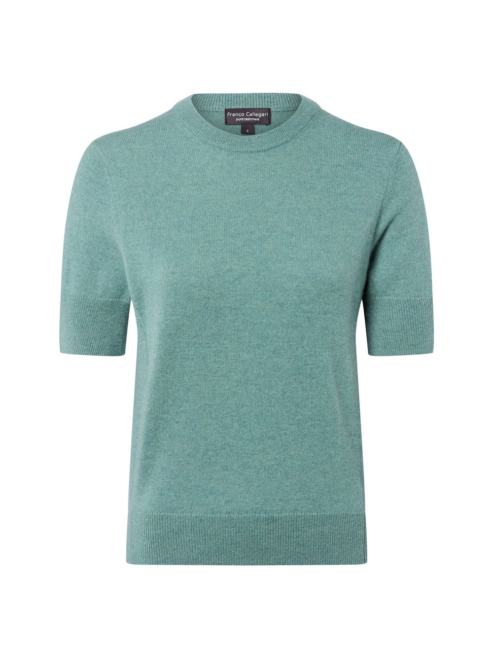 Franco Callegari Pure Cashmere Strickshirt Damen Feinstrick grün meliert, XL