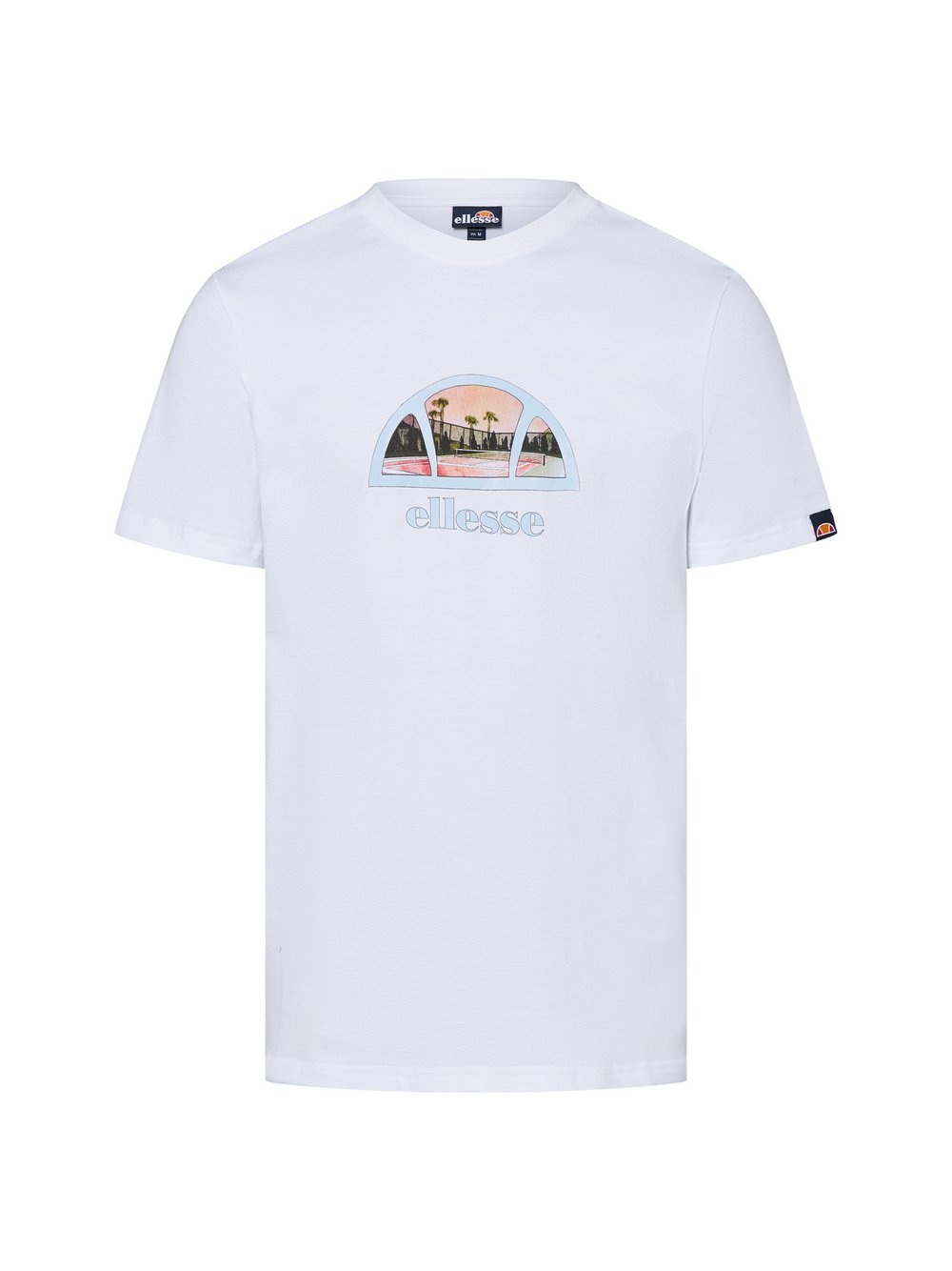 ellesse T-Shirt Herren Baumwolle weiß bedruckt, L