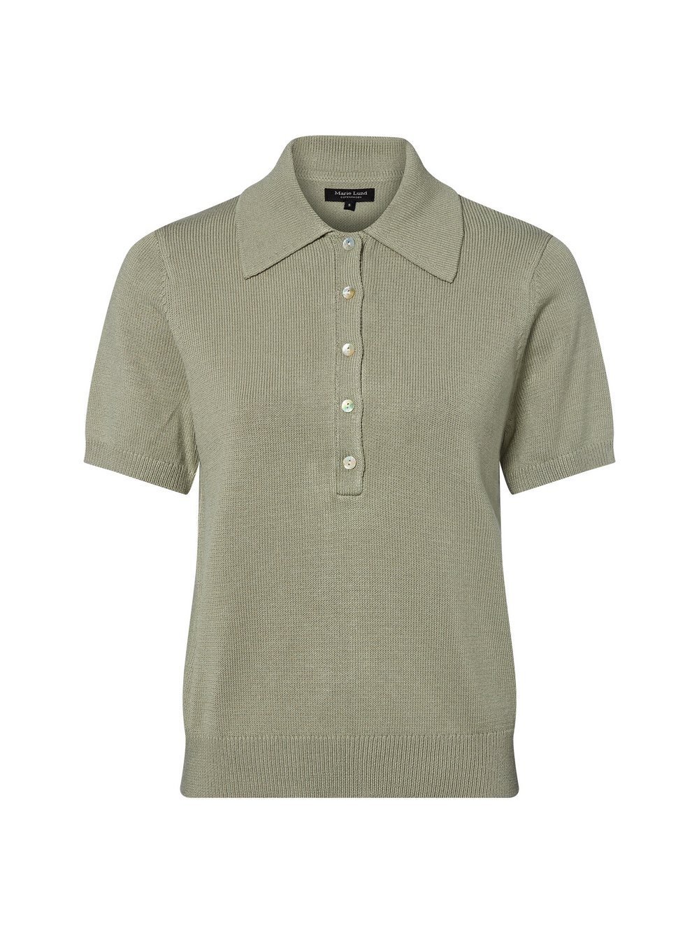 Marie Lund Strickpoloshirt Damen Viskose grün, XS
