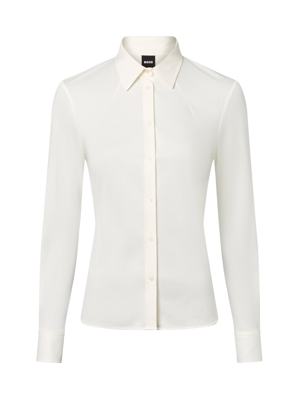 Thumbnail - BOSS Hemdbluse Damen Baumwolle weiß, 42