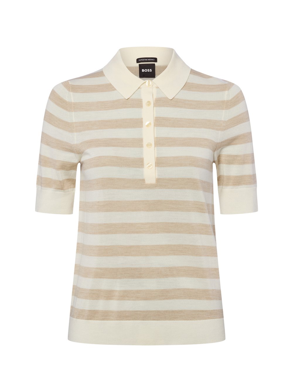 BOSS Schurwoll-Shirt Damen Schurwolle mehrfarbig gestreift, S