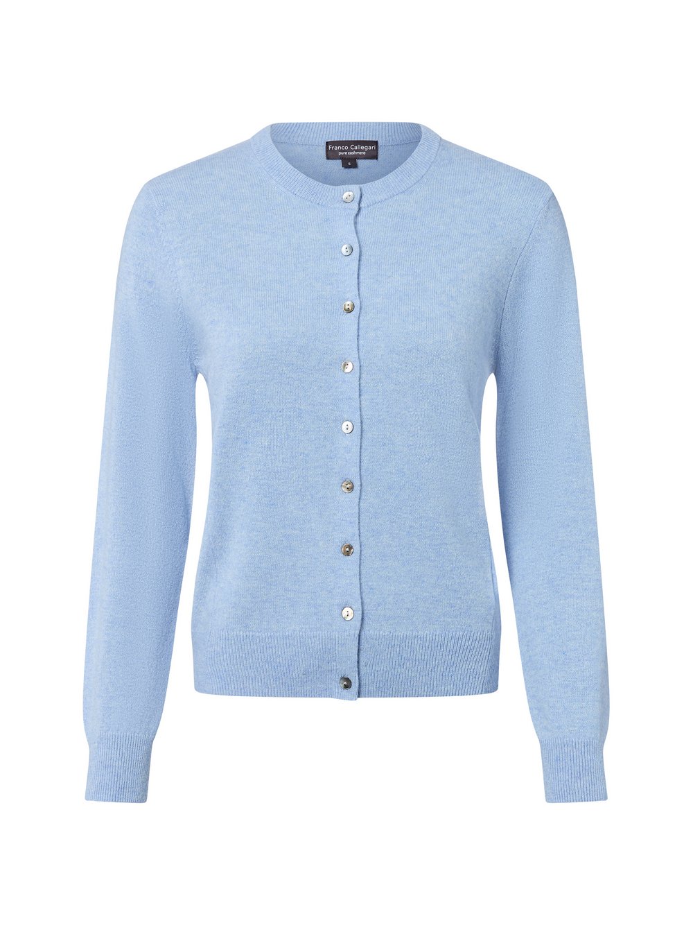 Franco Callegari Pure Cashmere Strickjacke Damen blau meliert, L