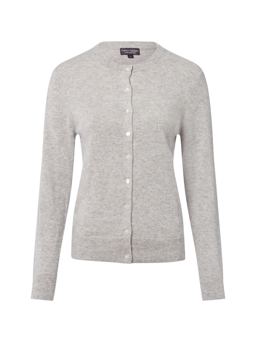 Franco Callegari Pure Cashmere Strickjacke Damen grau meliert, S
