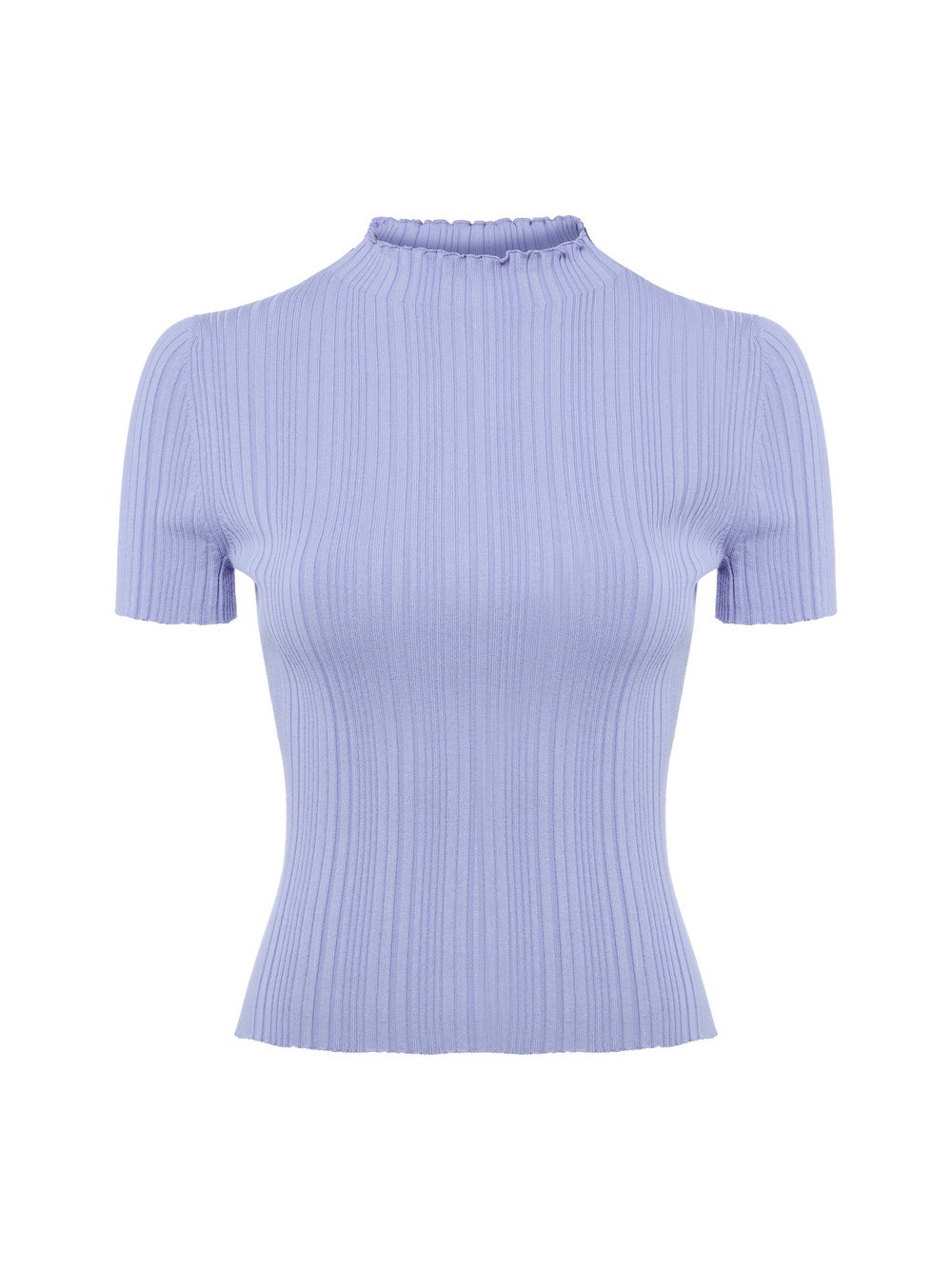 HUGO Strickshirt Damen Viskose lila strukturiert, S