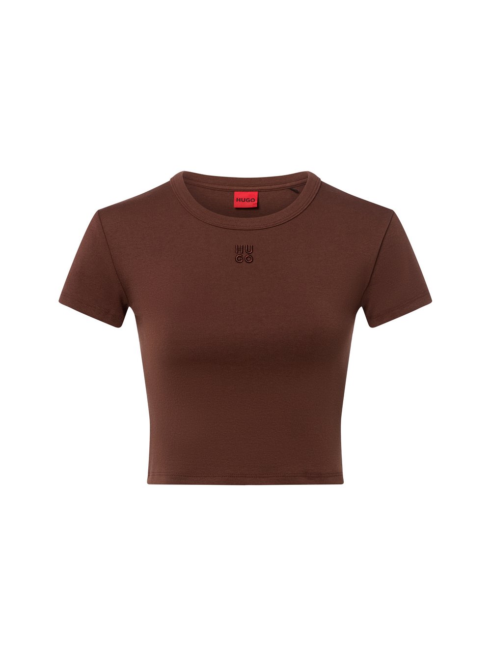 HUGO Crop Shirt Damen Baumwolle braun, XL