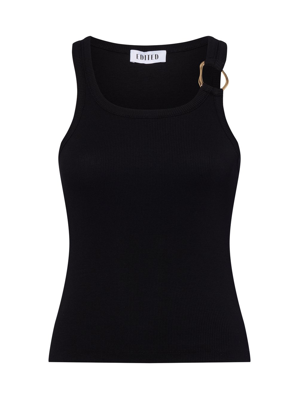 EDITED Top Damen Baumwolle schwarz, 38