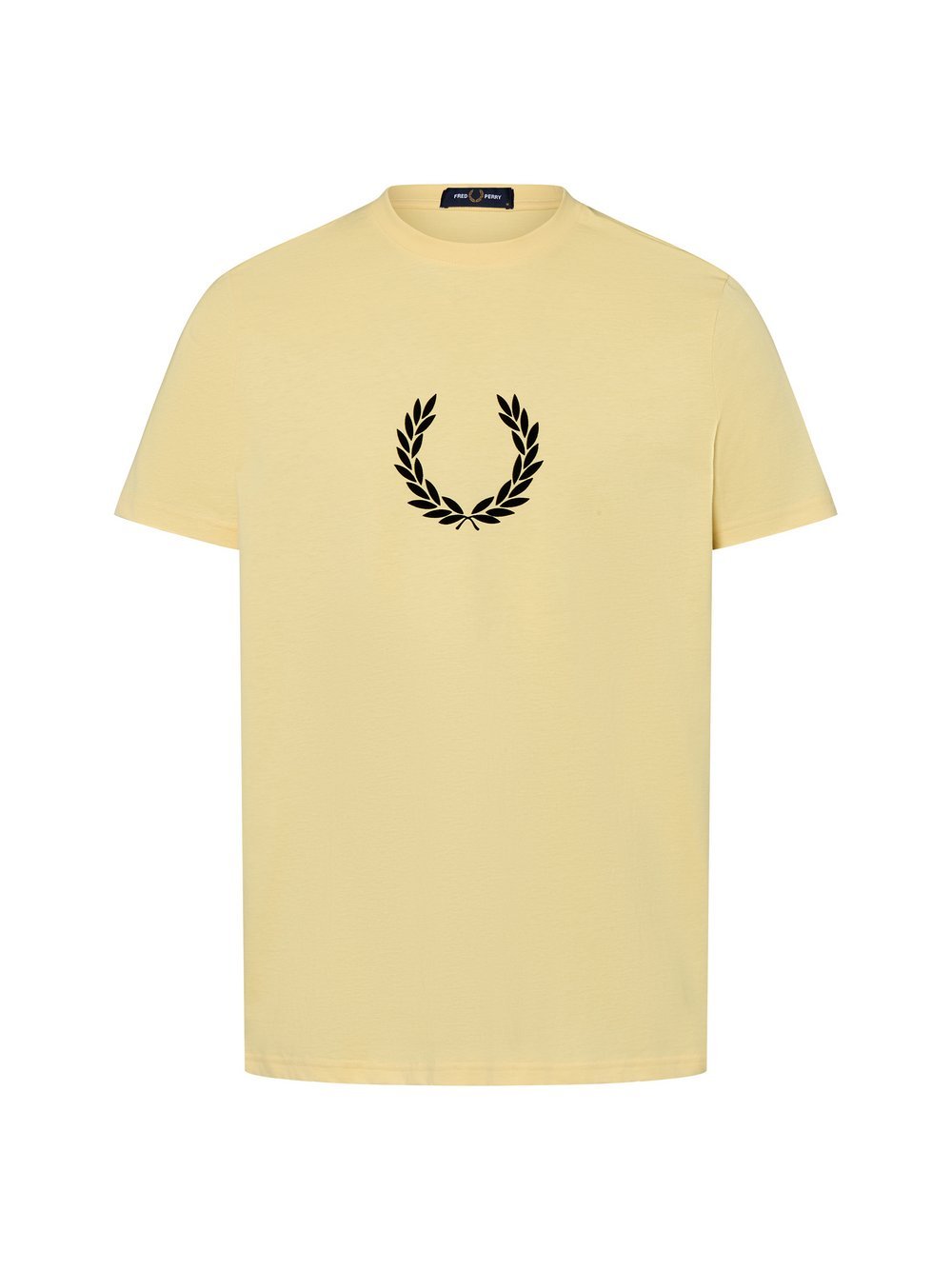 Fred Perry T-Shirt Herren Baumwolle gelb bedruckt, M