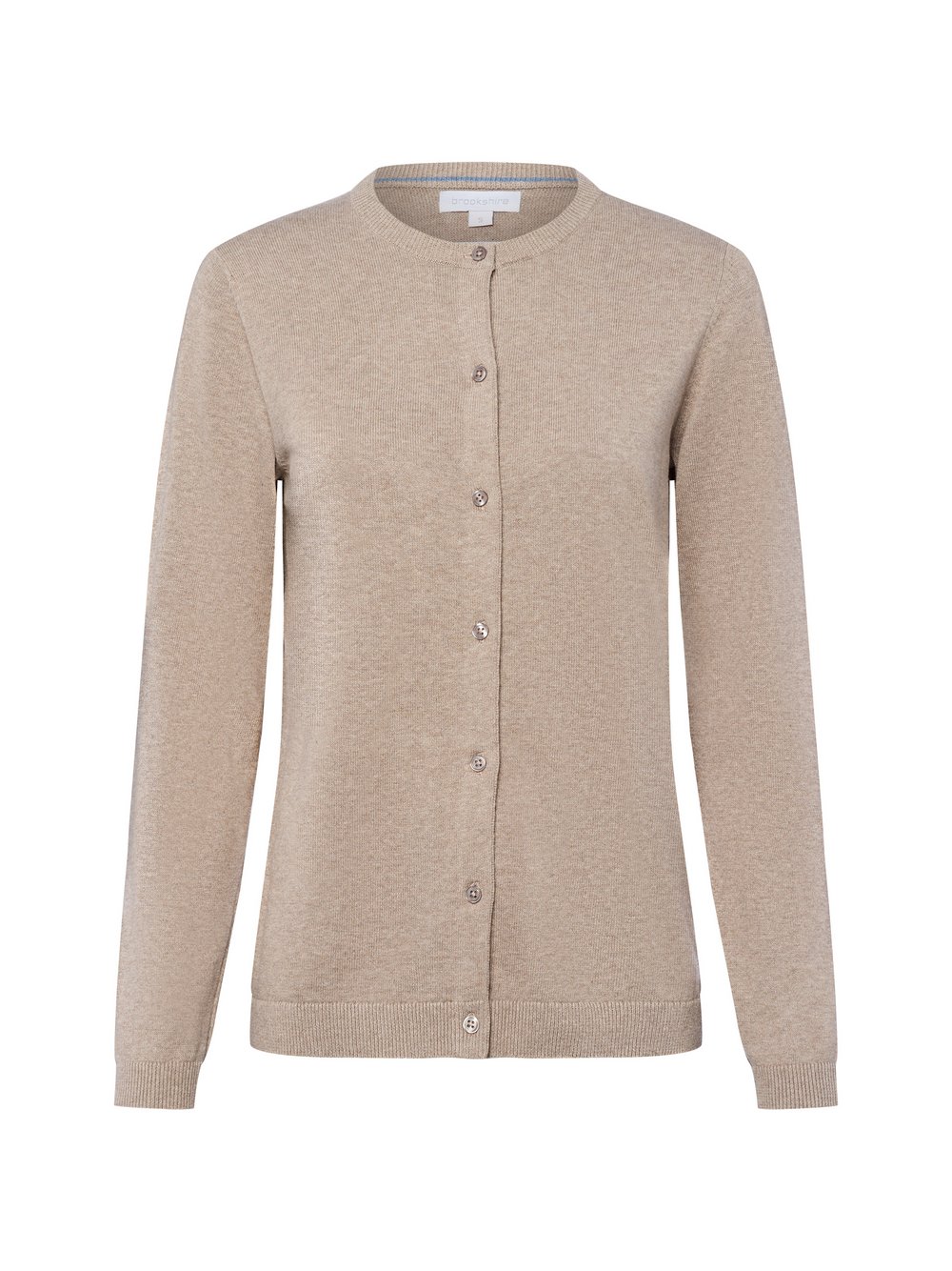 brookshire Strickjacke Damen Baumwolle beige meliert, S