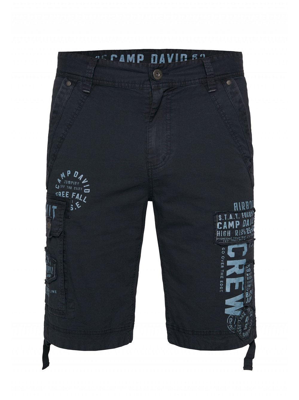 Camp David Cargoshorts Herren Baumwolle blau bedruckt, L