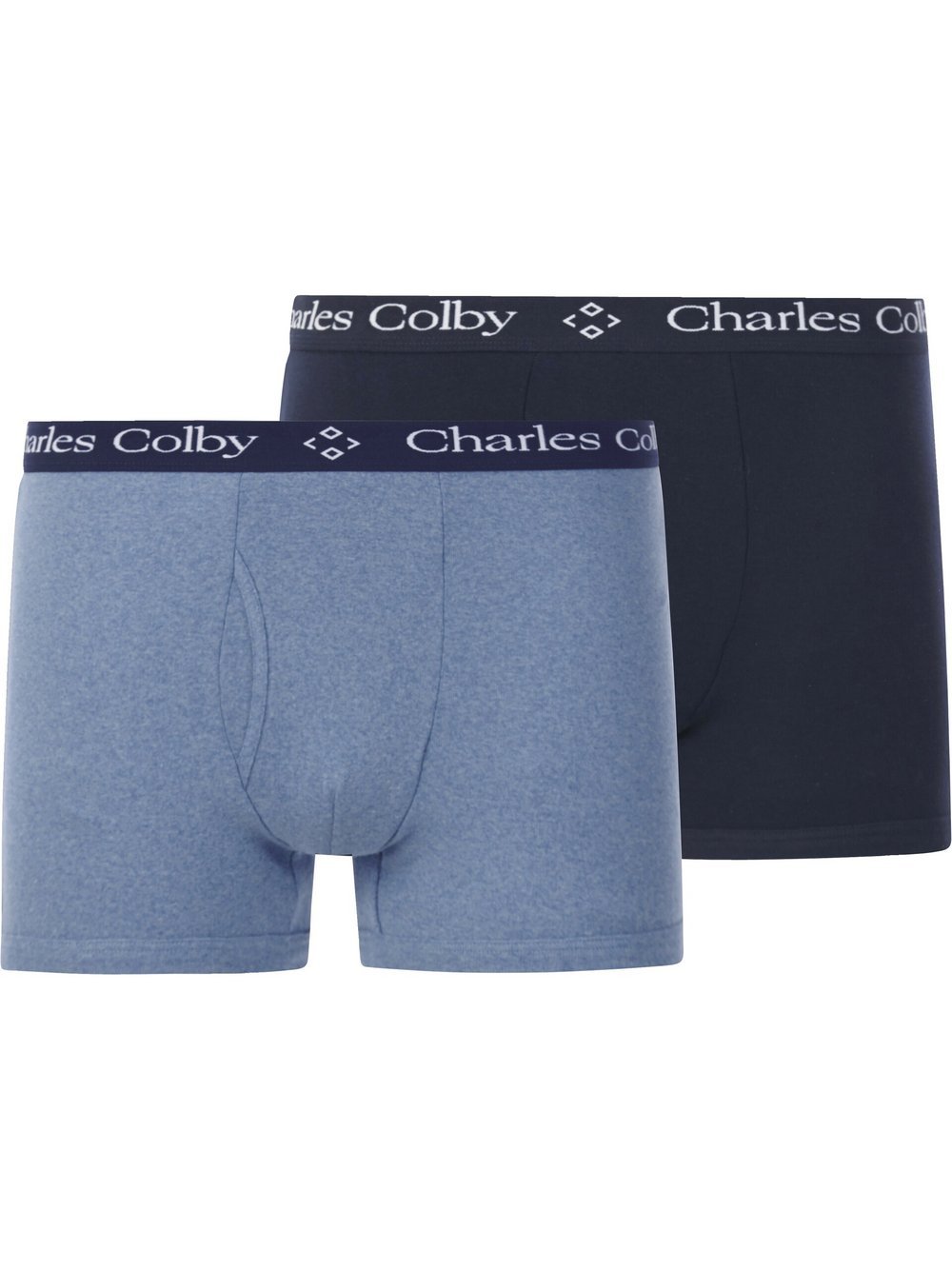 Charles Colby 2er Pack Retropant Herren Baumwolle blau, XL