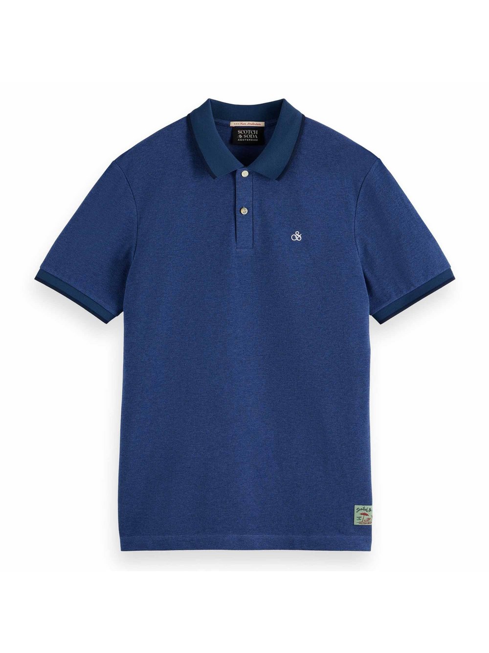 Scotch & Soda Poloshirt 1er Pack Herren Baumwolle blau, XL