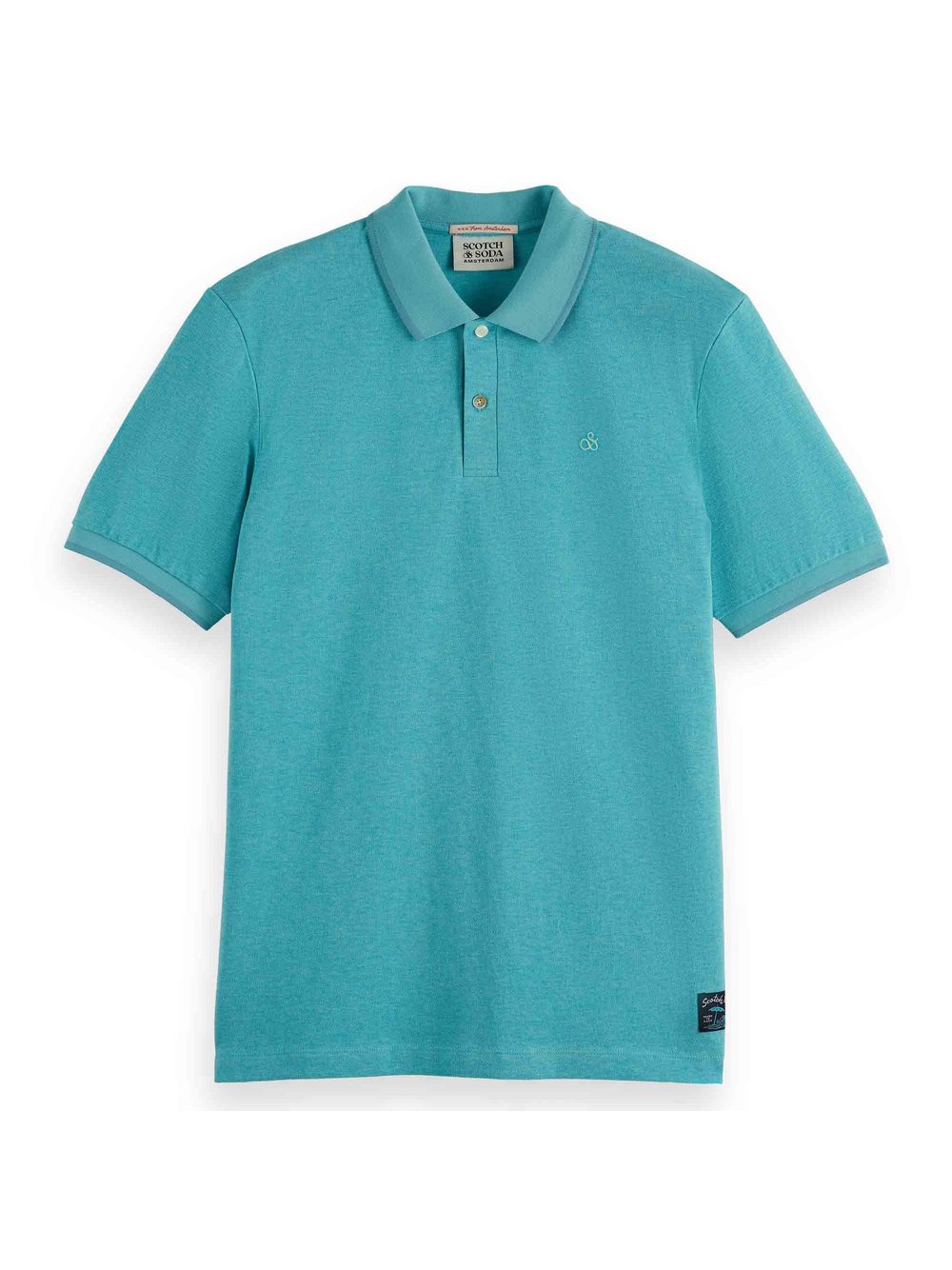 Scotch & Soda Poloshirt 1er Pack Herren Baumwolle blau, XL