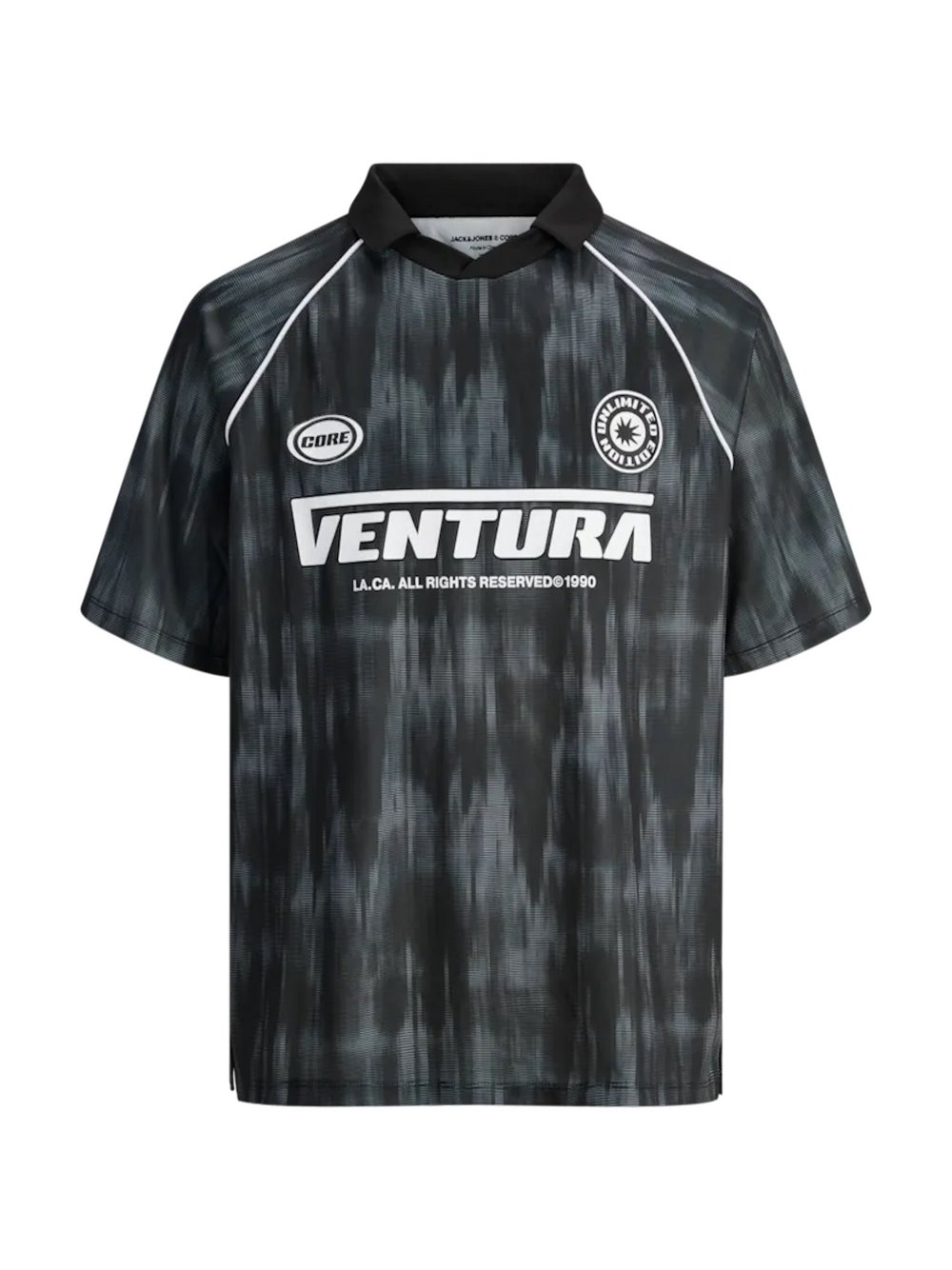 Jack & Jones Junior Poloshirt Jungen schwarz gemustert, 176