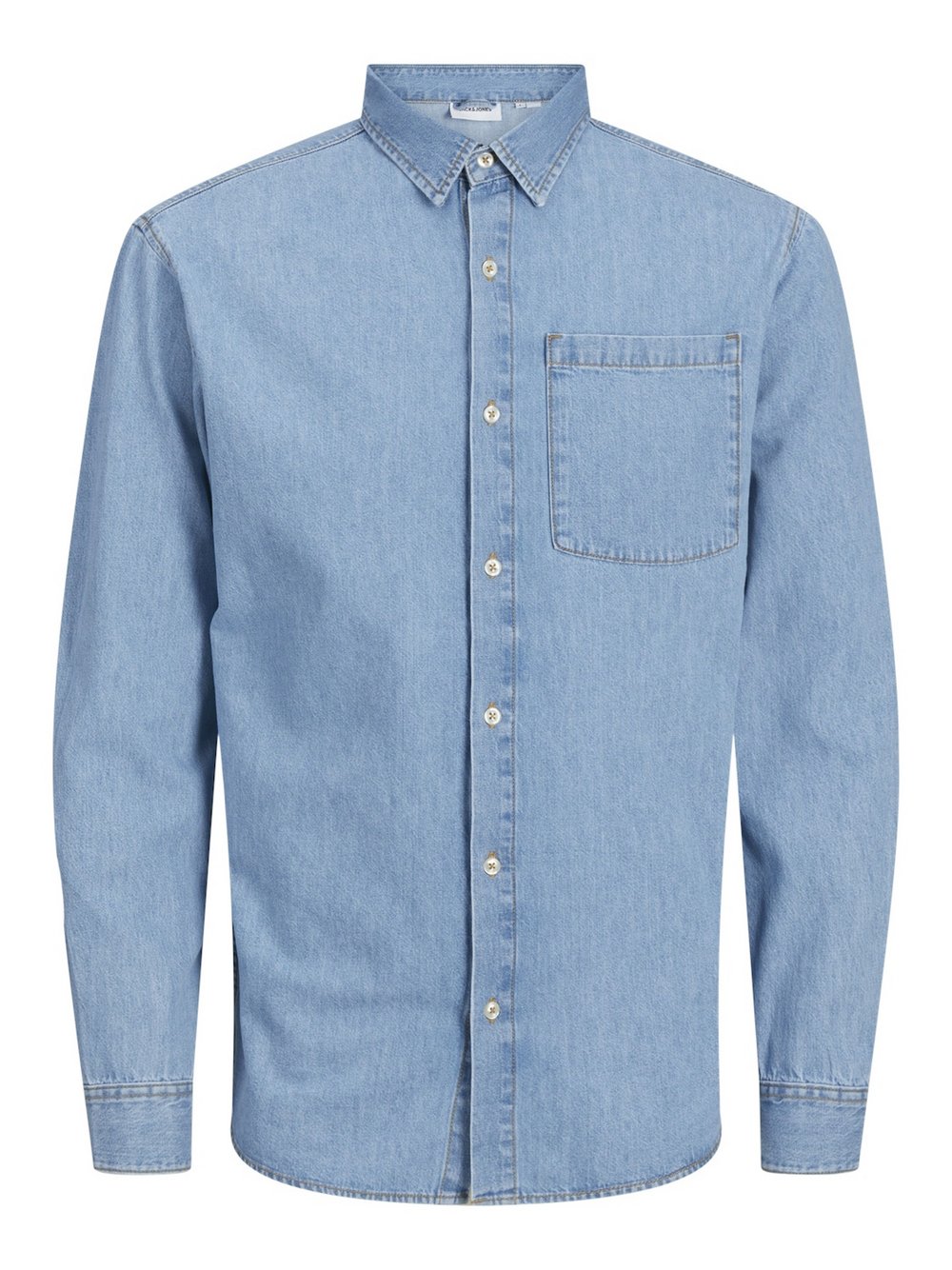 Jack & Jones Hemd Herren Comfort Fit Baumwolle blau, XL