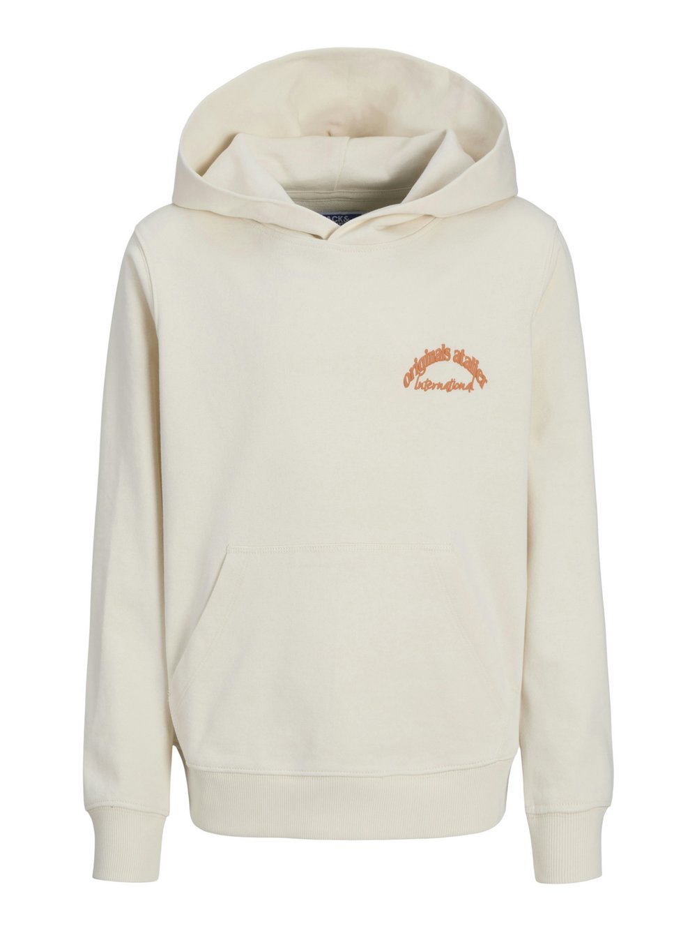 Jack & Jones Junior Kapuzenpullover Jungen Baumwolle beige bedruckt, 164