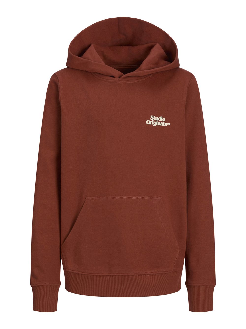 Thumbnail - Jack & Jones Junior Kapuzenpullover Jungen Baumwolle braun bedruckt, 176