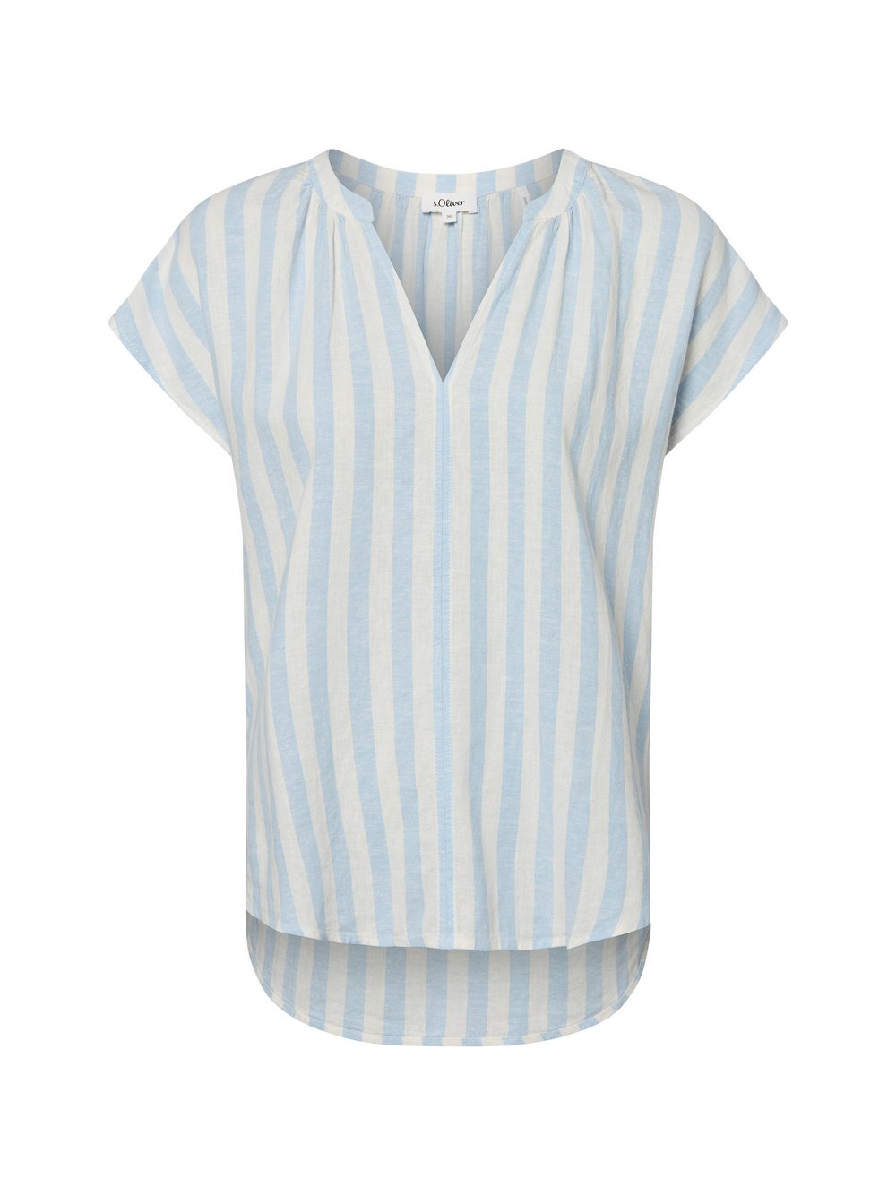 s.Oliver Bluse mit Leinenanteil Damen mehrfarbig gestreift, 40