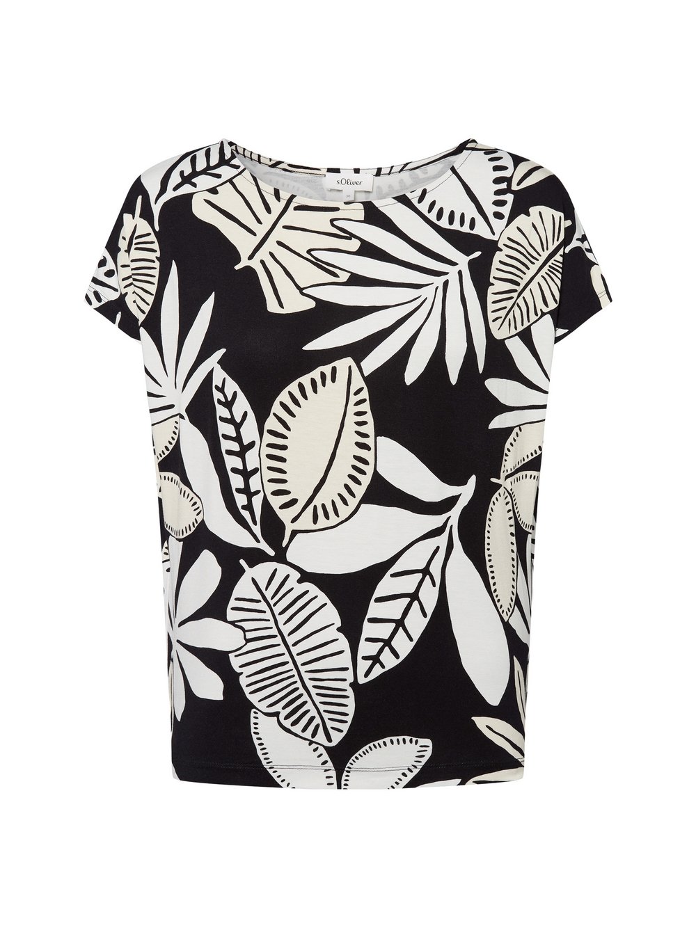 s.Oliver T-Shirt Damen Jersey mehrfarbig gemustert, 46