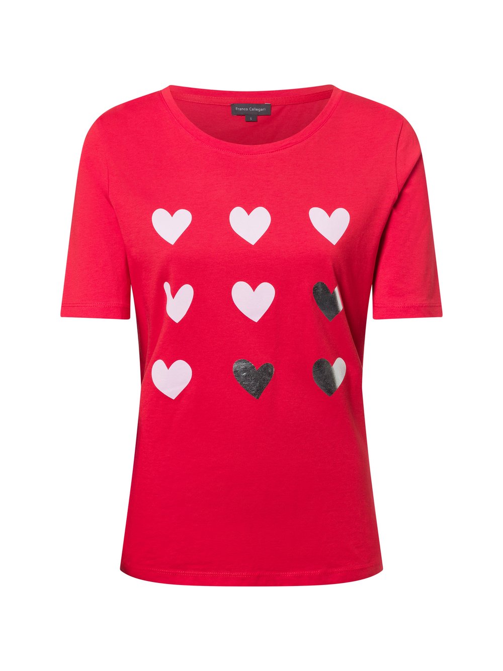 Franco Callegari T-Shirt Damen Baumwolle rot bedruckt, XXL