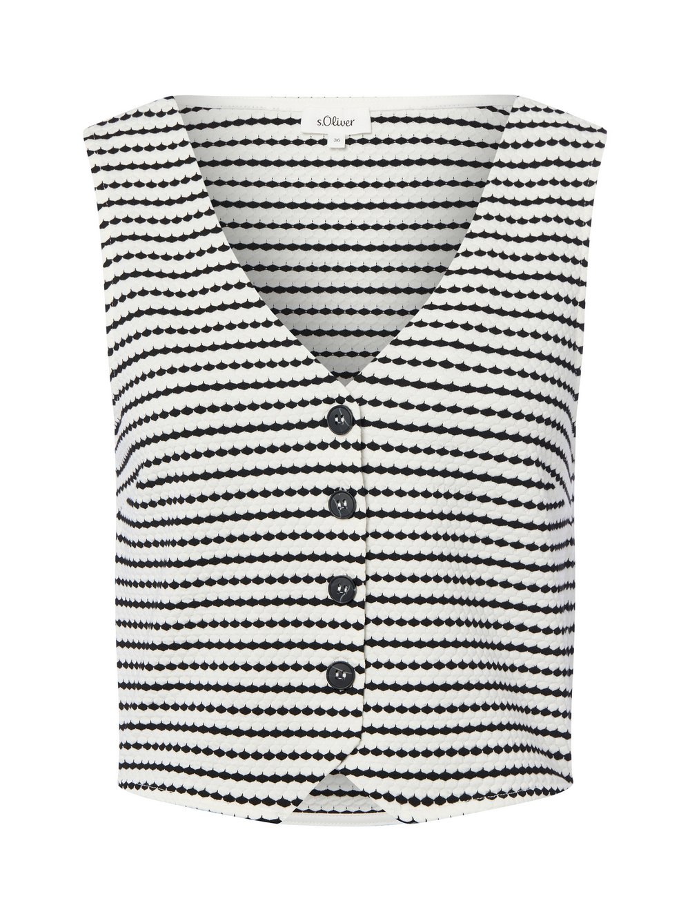 Thumbnail - s.Oliver Sweat-Weste Damen mehrfarbig gestreift, 36
