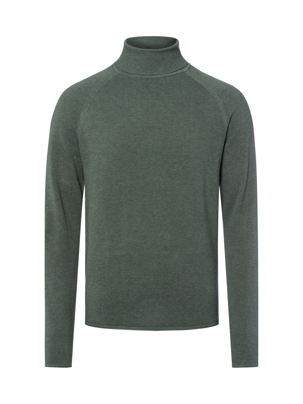Nils Sundström Strickpullover Herren Baumwolle grün strukturiert, XL