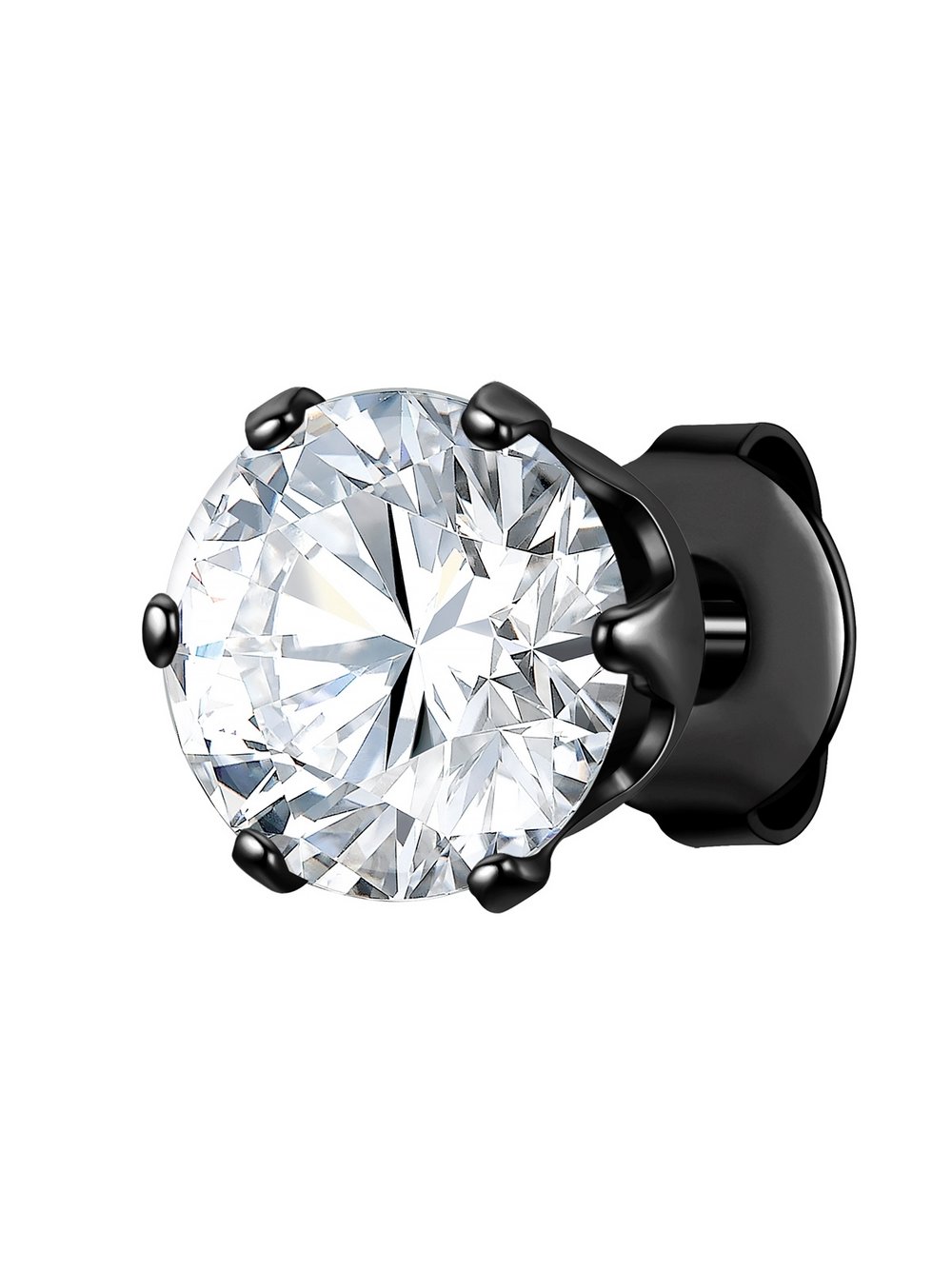 Thumbnail - True Rebels Ohrstecker Herren Edelstahl schwarz, ONE SIZE