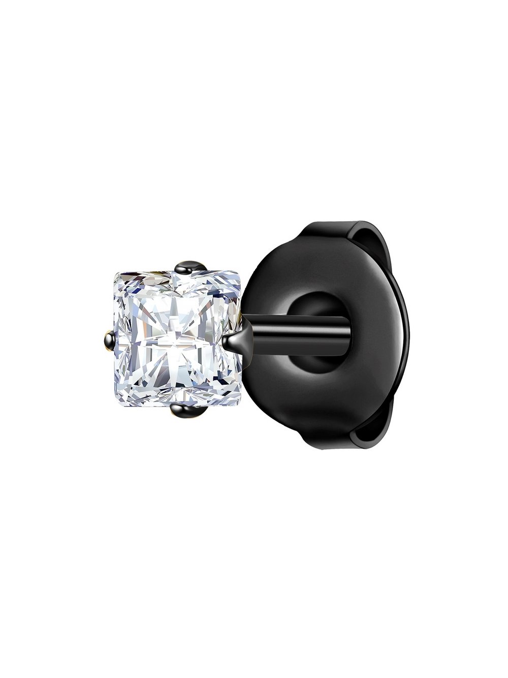 Thumbnail - True Rebels Ohrstecker Herren Edelstahl schwarz, ONE SIZE