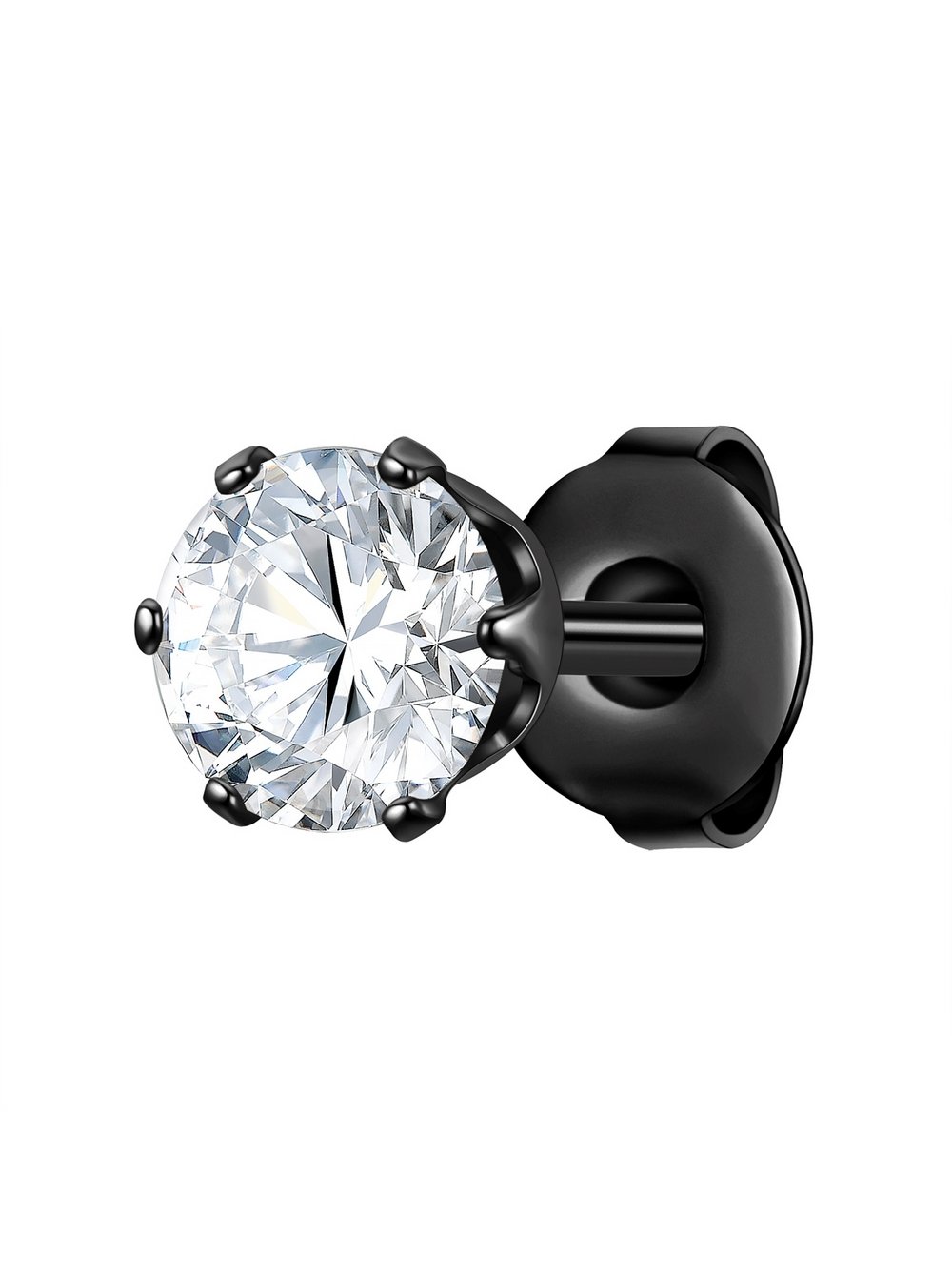 Thumbnail - True Rebels Ohrstecker Herren Edelstahl schwarz, ONE SIZE