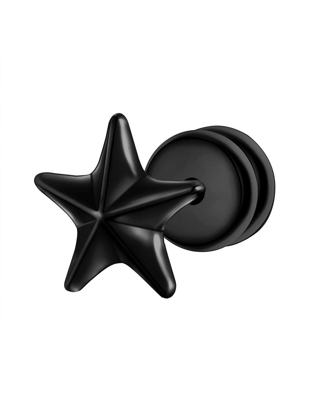 Thumbnail - True Rebels Ohrstecker Herren Edelstahl schwarz, ONE SIZE