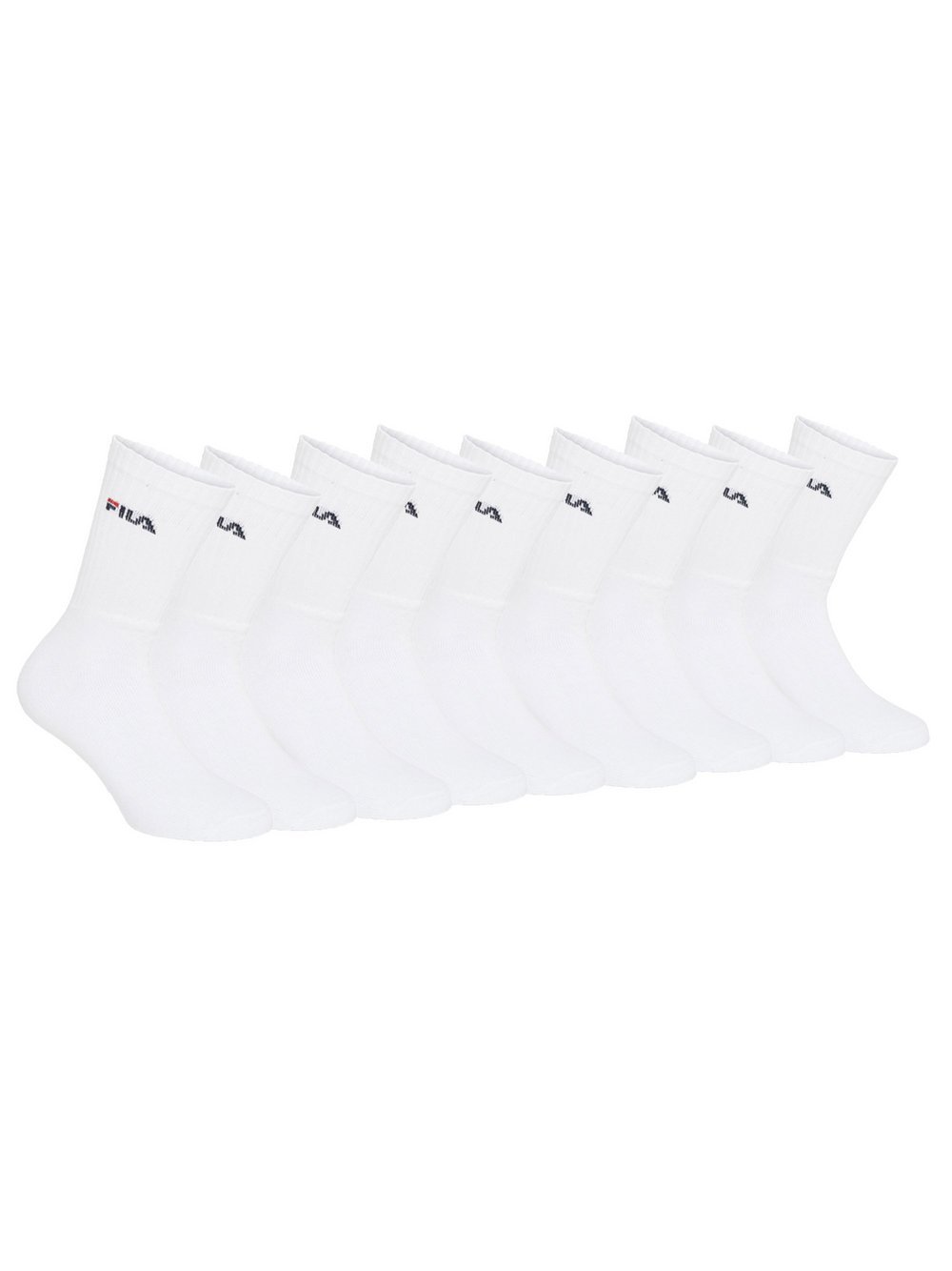 FILA Socken 9er Pack Damen Baumwolle weiß, 39-42