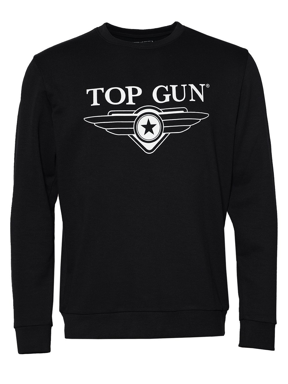 Topgun Sweatshirt Herren Baumwolle schwarz bedruckt, XXL