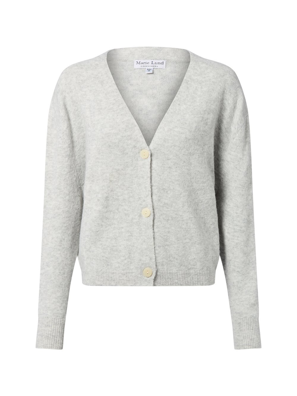 Marie Lund Strickjacke mit Wollanteil Damen grau meliert, XS/S