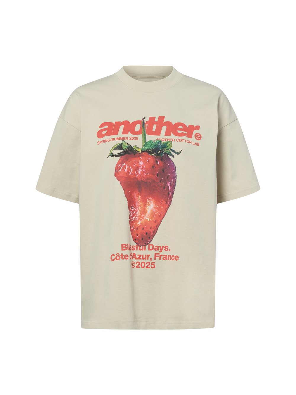 Another Cotton Lab T-Shirt Damen Baumwolle beige bedruckt, M