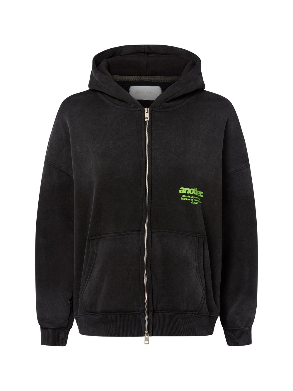 Another Cotton Lab Sweatjacke Damen Baumwolle schwarz bedruckt, M