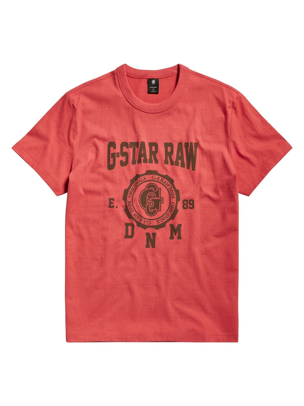 G-Star RAW T-Shirt Herren Baumwolle rot bedruckt, M