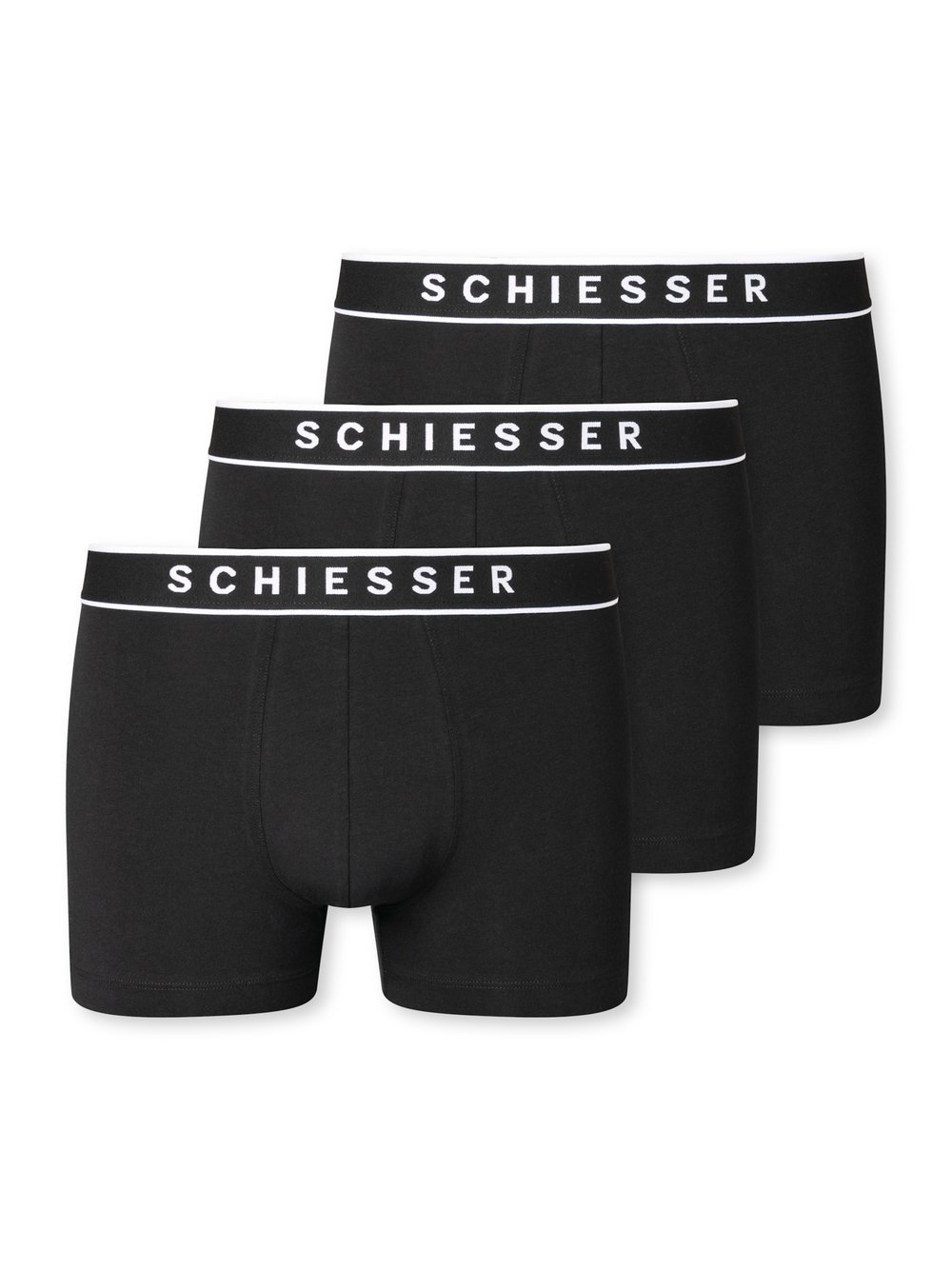 Schiesser Unterhose Herren Baumwolle schwarz, L