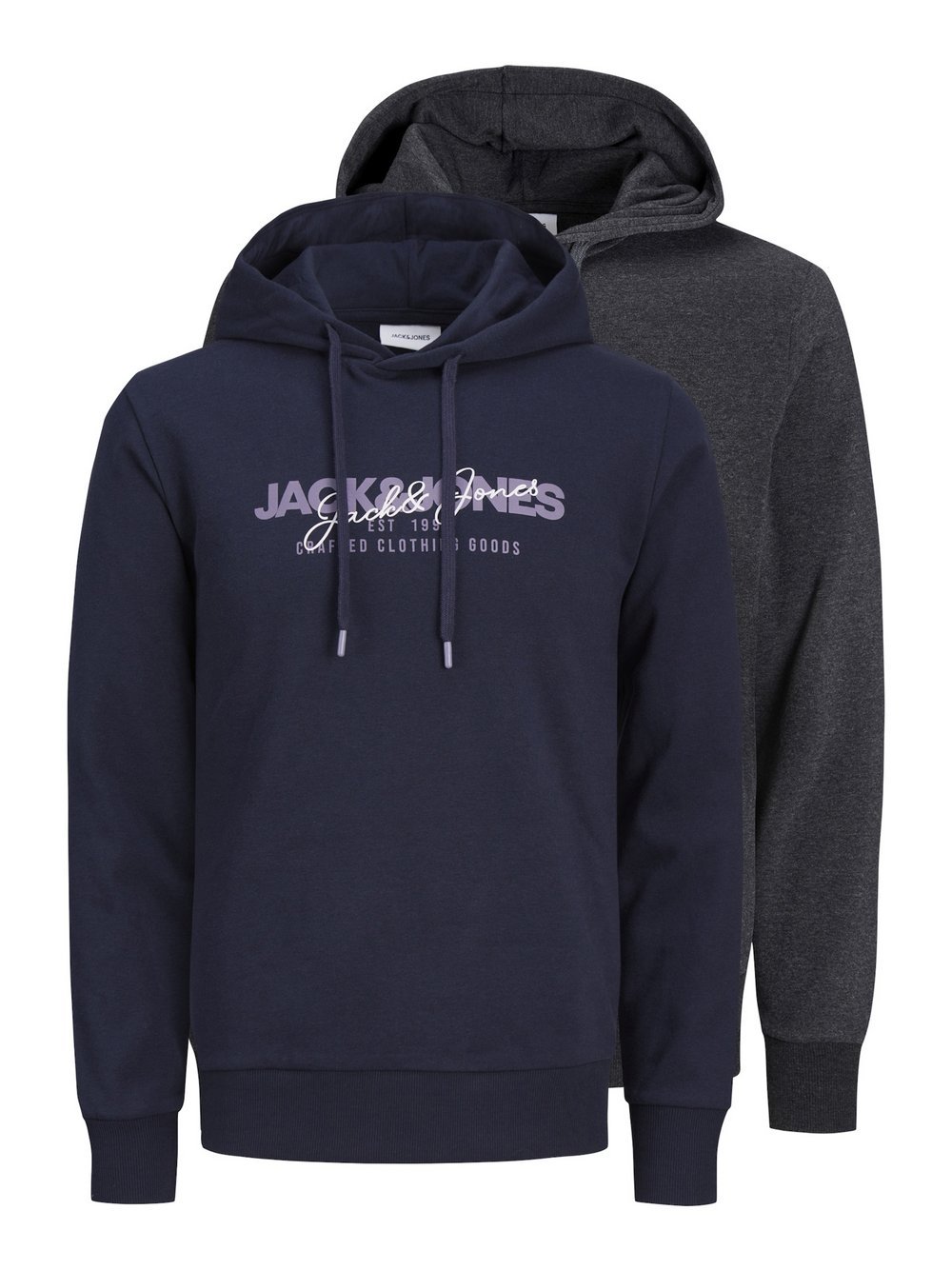 Jack & Jones Hoodie Herren Baumwolle mehrfarbig bedruckt, S