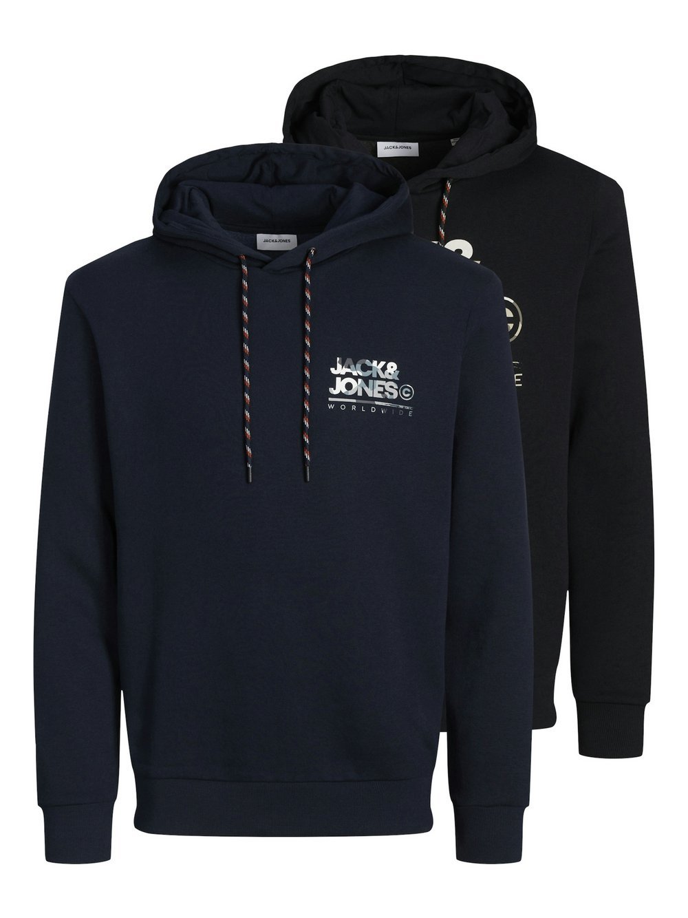 Jack & Jones Hoodie Herren Baumwolle mehrfarbig bedruckt, L